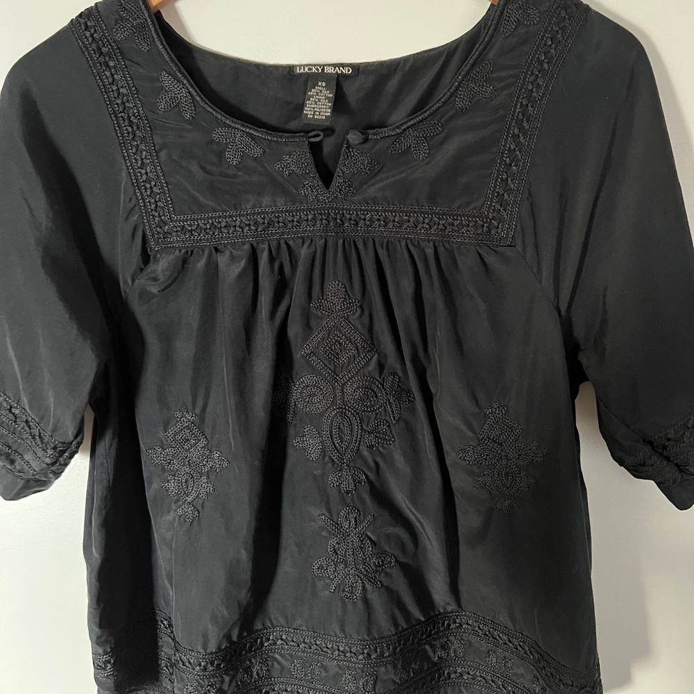 Embroidered boho top